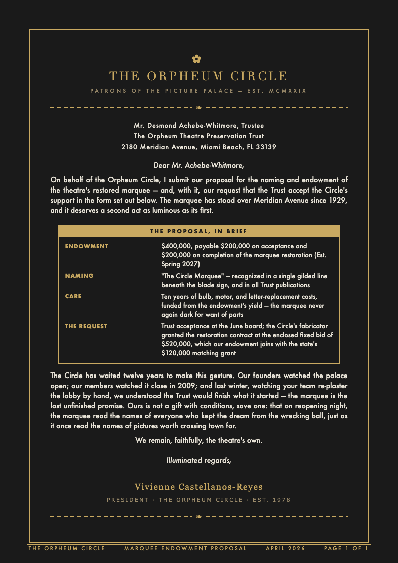 Art Deco Proposal Request